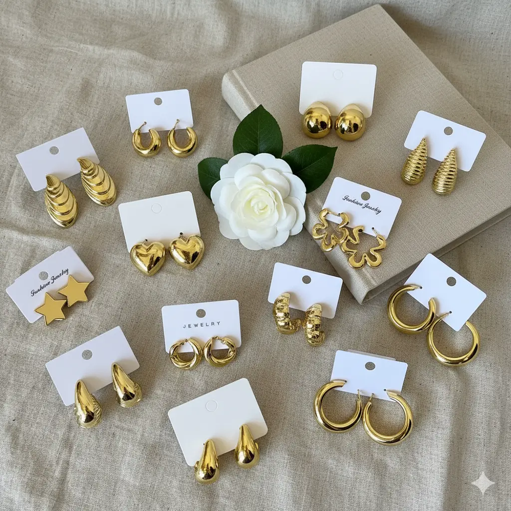 Pack of 5 Random design Korean earrings