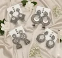 Drop & Dangles Oxidized Jhumka Combo of 4 